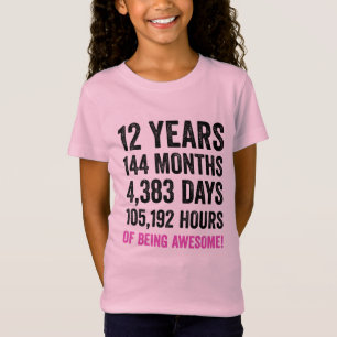 Camiseta 12 cumpleaños // Cuenta regresiva de cumpleaños 
