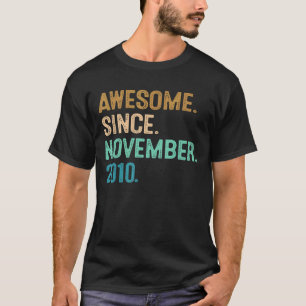 Camiseta 12° cumpleaños de 12 años asombroso desde noviembr