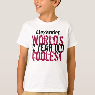 Camiseta 12° cumpleaños del niño de 12 años más frío