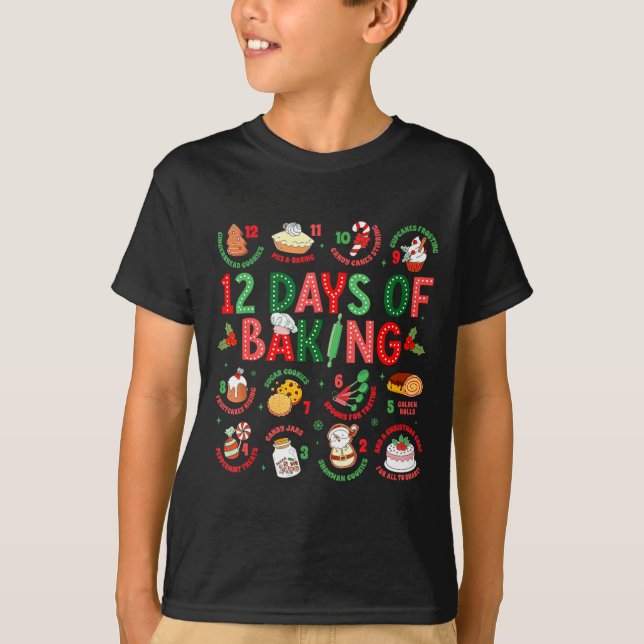 Camiseta 12 Days Of Baking Baker Christmas Cook Chef Baking (Anverso)