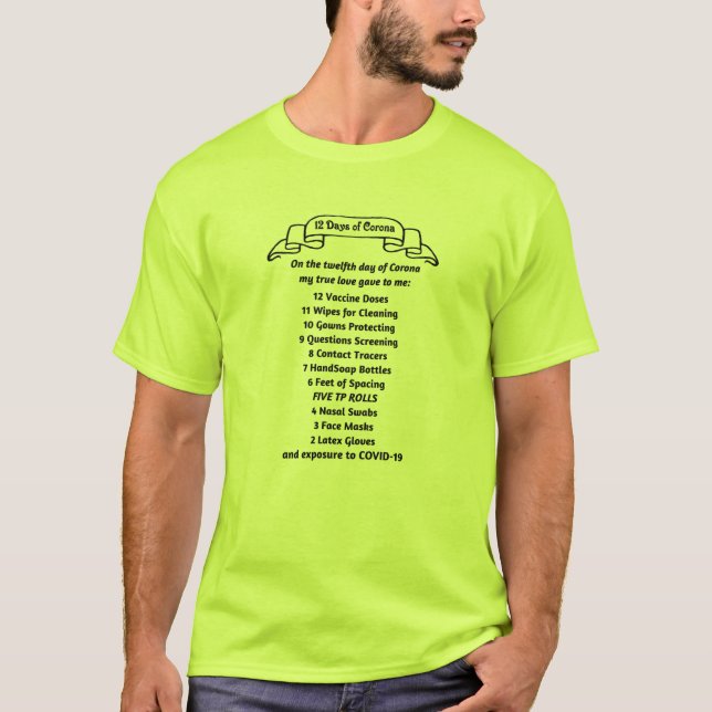 Camiseta 12 días de Corona (Anverso)