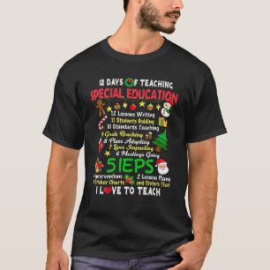 Camiseta 12 Días De Enseñanza Del Profesor De Educación Esp