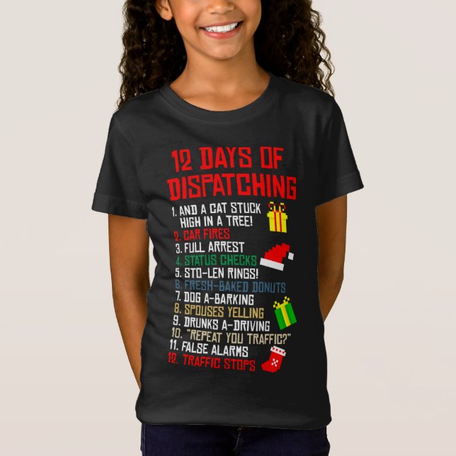 Camiseta 12 Días De Envío De Navidades Pajama X-mas Disp (Anverso)