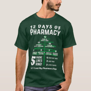 Camiseta 12 días de farmacia, farmacia navidad, farmacia 