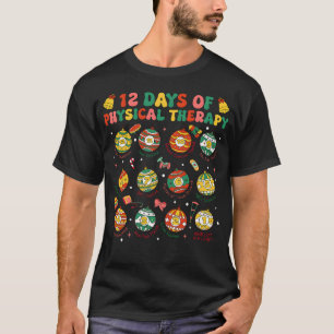 Camiseta 12 Días de Humor de Navidad de Terapia Física