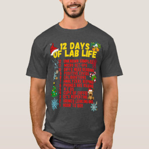 CAMISETA 12 DÍAS DE LABORATORIO MÉDICO DE NAVIDADES DE VIDA