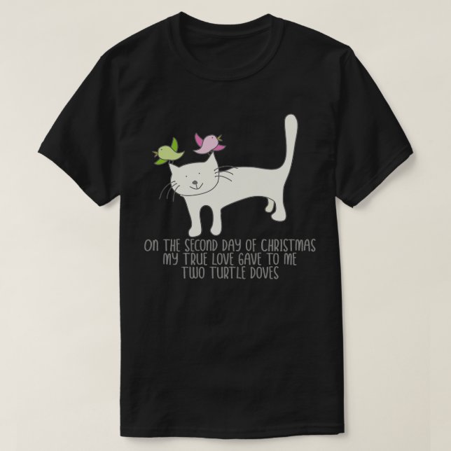 Camiseta 12 días de Navidad en el segundo día de los Navida (Diseño del anverso)