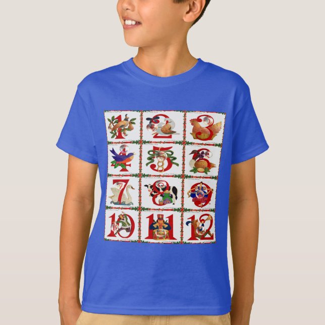 Camiseta 12 Días De Regalos De Impresión De Los Navidades (Anverso)