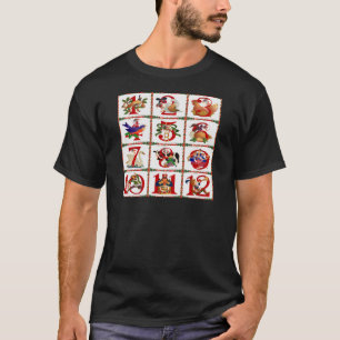 Camiseta 12 Días De Regalos De Impresión De Los Navidades
