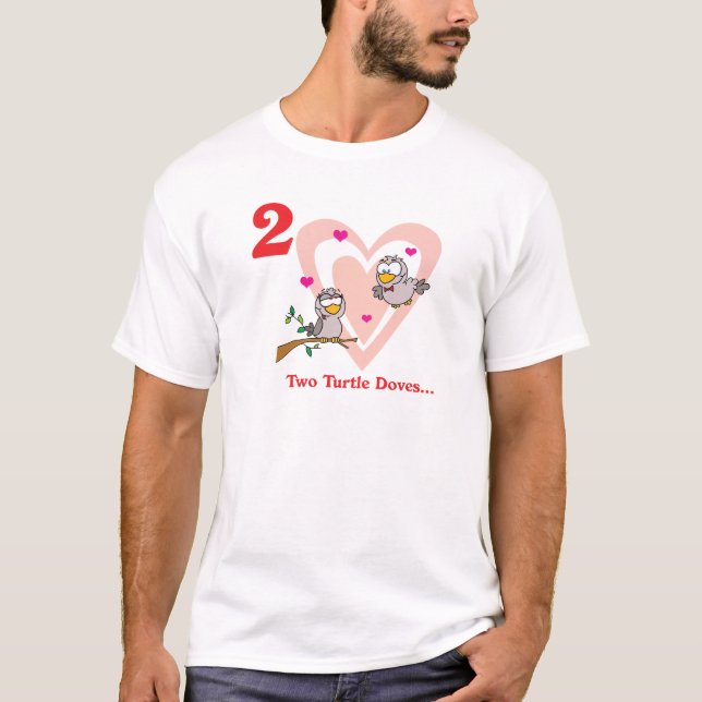 Camiseta 12 días dos palomas de tortuga (Anverso)