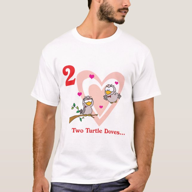 Camiseta 12 días dos tórtolas (Anverso)