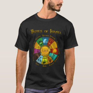 Camiseta 12 Doce Tribus De Israel Judío Judío Israelí
