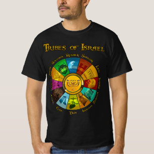 Camiseta 12 Doce Tribus De Israel Judío Judío Israelí