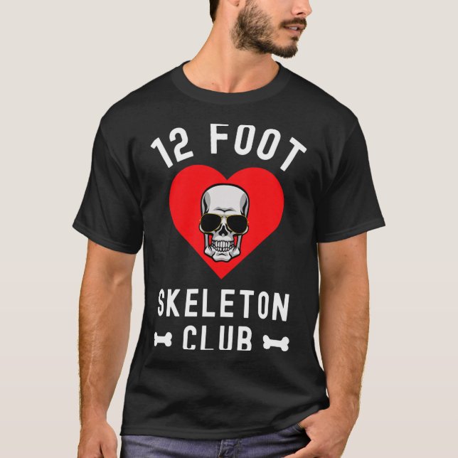 Camiseta 12 Foot Skeleton Club Giant Skelly Gles Valentine' (Anverso)