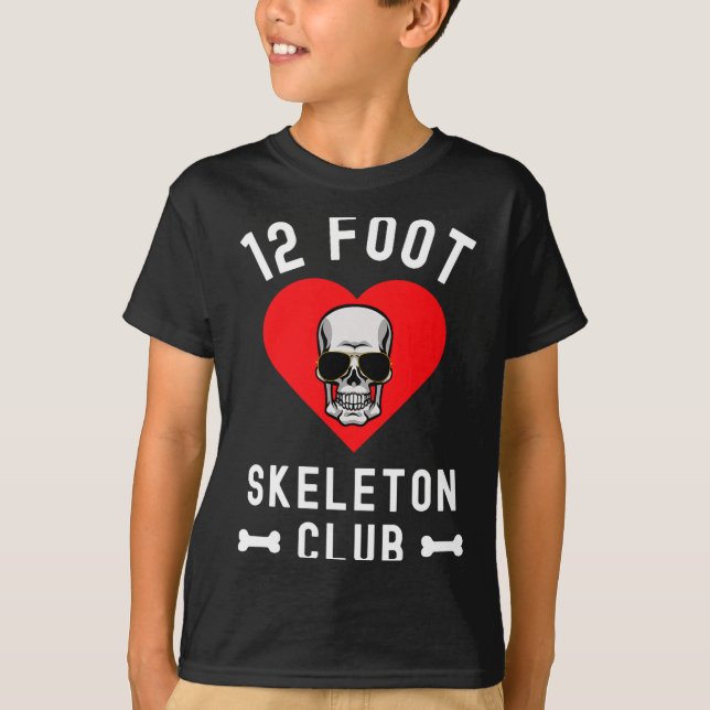 Camiseta 12 Foot Skeleton Club Giant Skelly Gles Valentine' (Anverso)