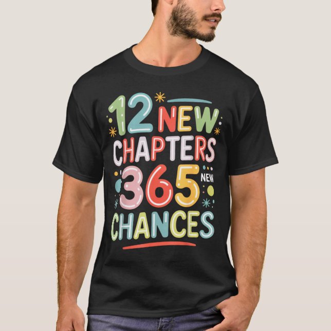 Camiseta 12 New Chapters 365 Chances Insrational Quote For  (Anverso)
