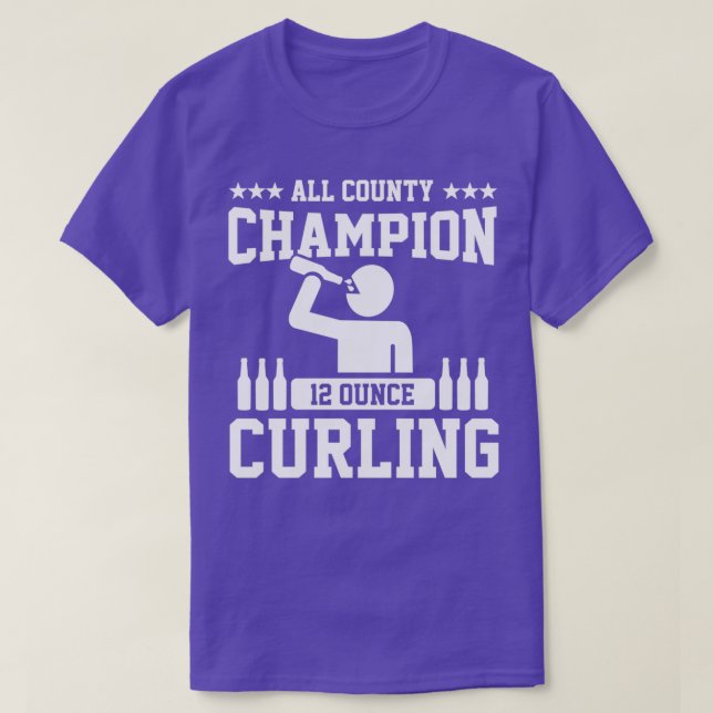 Camiseta 12 onzas de goma de curling (Diseño del anverso)