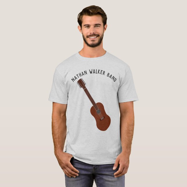 Camiseta 12-String guitarra personalizada Guitartists o (Anverso completo)