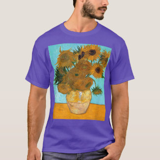Camiseta 12 SUNFLOWERS in VASE SHIRT Floral Bouquet Van Gog