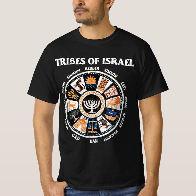 Camiseta 12 Trece tribus de Israel Hebreo-Judá (Anverso)