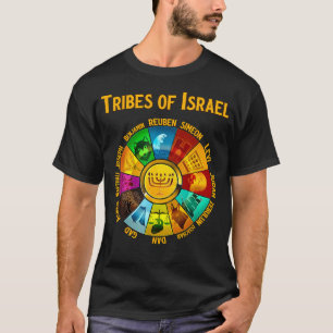Camiseta 12 Tribus De Israel Biblia Hebrea Israelita Judío 