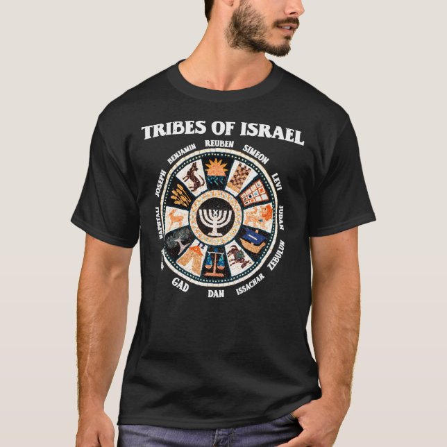 Camiseta 12 Twelve Tribes of Israel Hebrew Israelite Judah  (Anverso)