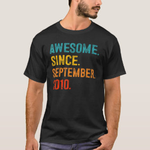 Camiseta 12 Year Old  Awesome Since September 2010 12th Bda