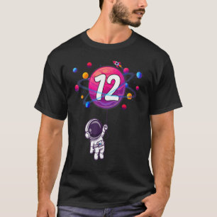 Camiseta 12th Birthday 12 Years Old Birthday Boy Astronaut