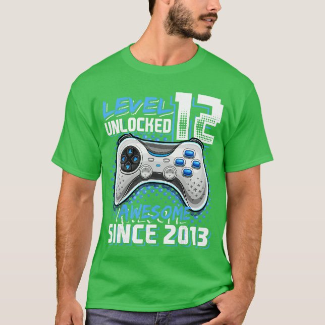 Camiseta 12th Birthday Boy Level 12 Gamer 12 Year Video Gam (Anverso)