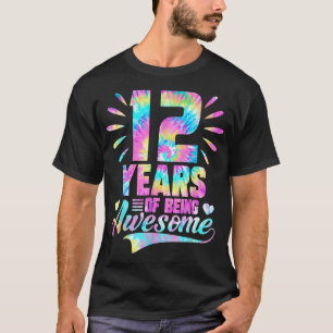 Camiseta 12th Birthday Gift Idea Tie-dye 12 Year Of Being A