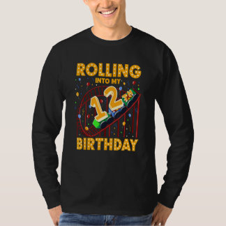 Camiseta 12th Birthday Rollercoaster Amusement Park Boy Bir