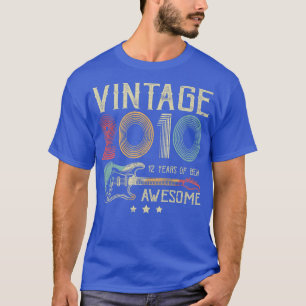 Camiseta 12th Birthday Womens Mens Vintage Awesome 2010 Gui