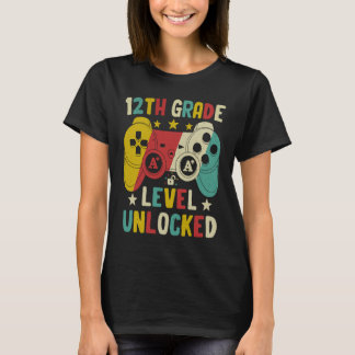 Camiseta 12th Grade Level Unlocked Video Game Retro Back to