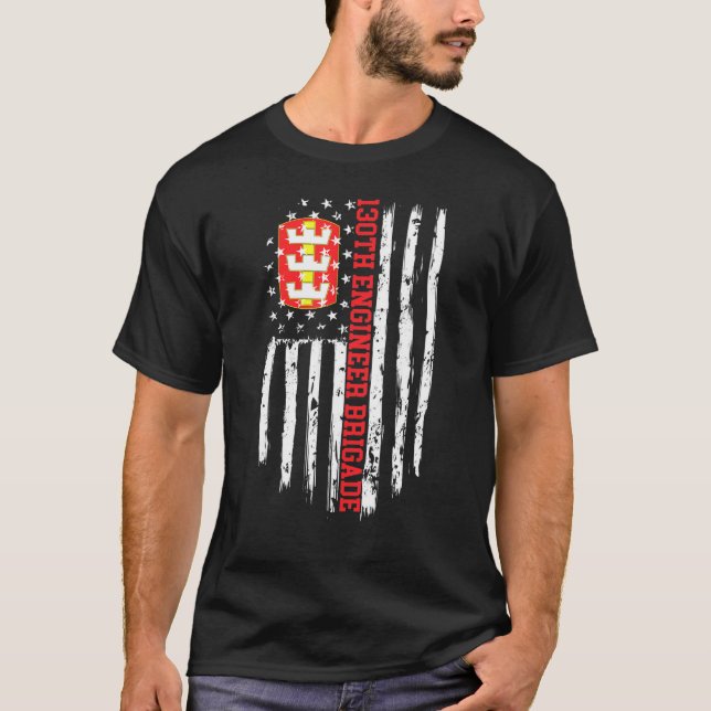 Camiseta 130.ª Bandera Americana de la Brigada de Ingeniero (Anverso)