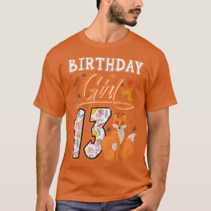 Camiseta 13.ª Chica De Cumpleaños Cute Fo Lover Zoo Animal 