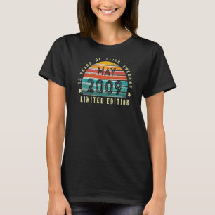 Camiseta 13.ª Chica de los niños de cumpleaños Vintage Mayo