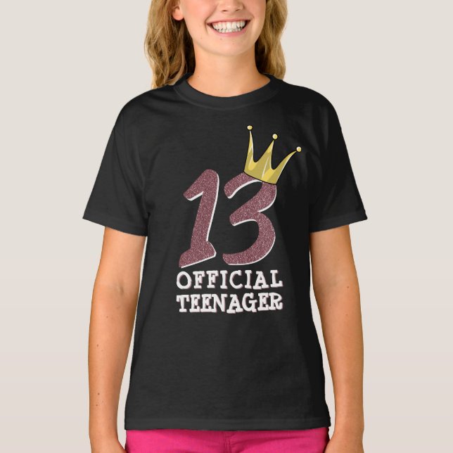 Camiseta 13.ª corona oficial de Chica adolescente adolescen (Anverso)