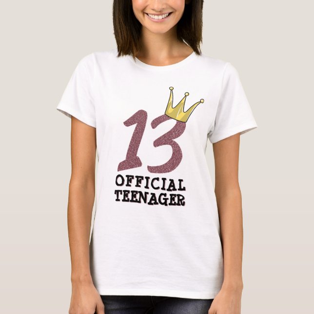 Camiseta 13.ª corona oficial de Chica adolescente adolescen (Anverso)