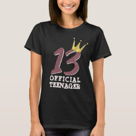 Camiseta 13.ª corona oficial de Chica adolescente adolescen
