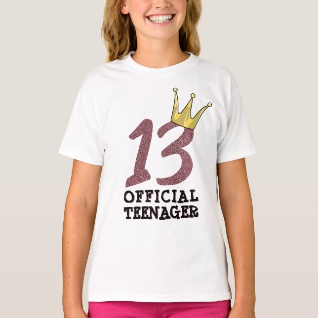 Camiseta 13.ª corona oficial de Chica adolescente adolescen (Anverso)