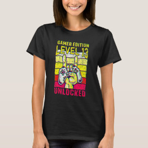 Camiseta 13.ª edición de videojuegos de cumpleaños Nivel 13