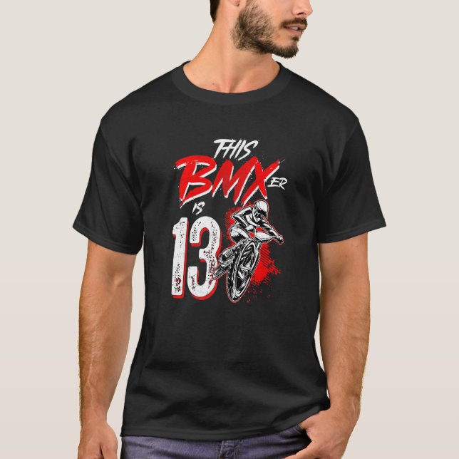 Camiseta 13.ª fiesta de cumpleaños BMX (Anverso)