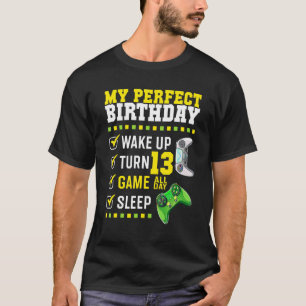 Camiseta 13.ª Fiesta de Cumpleaños Perfecta Para Jugador De