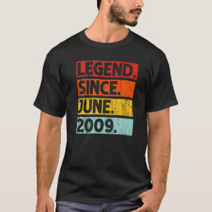 Camiseta 13.ª leyenda de cumpleaños desde junio de 2009 13