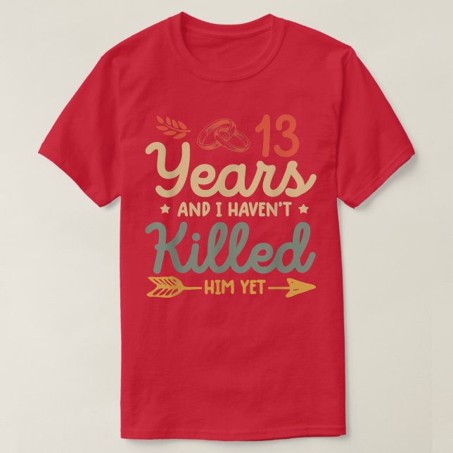 Camiseta 13.ª pareja de bodas 13 (Diseño del anverso)