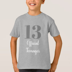 Camiseta 13.ª Personalizado oficial del cumpleaños de un ad