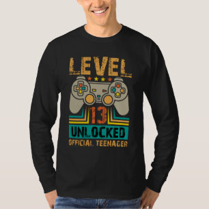 Camiseta 13.ª Regalo de cumpleaños Niños Nivel 13 Funcio