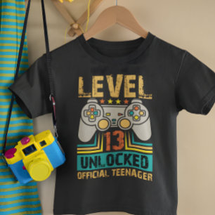 Camiseta 13.ª Regalo de cumpleaños Niños Nivel 13 Funcionar