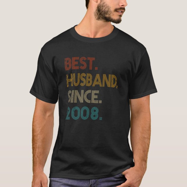 Camiseta 13.º Aniversario De Boda Regístrelo - Mejor Esposo (Anverso)