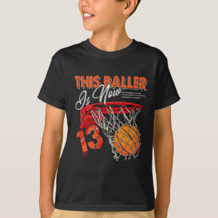 Camiseta 13.º cumpleaños Bysketbyll Diversión 13 años Gif